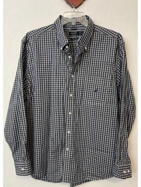 Nautica Mens 2xl Blue Striped “A Bit Trimmer” Cotton Collared Shirt! A6198